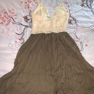 Casual Green, Beige dress